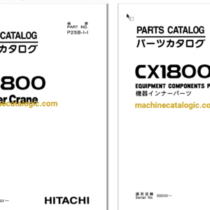 Hitachi CX1800 Crawler Crane Full Parts Catalog