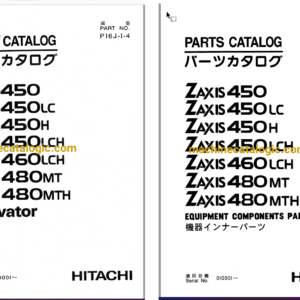 Hitachi ZX450,ZX450LC,ZX450H,ZX450LCH,ZX460LCH,ZX480MT,ZX480MTH Excavator Full Parts Catalog