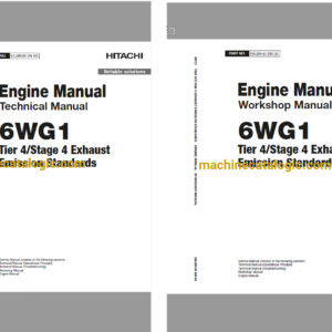 Hitachi 6WG1 Tier 4 Compatible Technical and Workshop Engine Manual