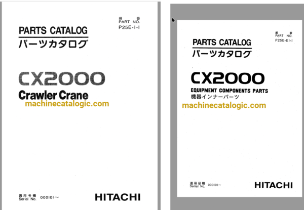 Hitachi CX2000 Crawler Crane Full Parts Catalog