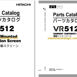 Hitachi VR512 Track Mounted Vibration Screen Full Parts Catalog