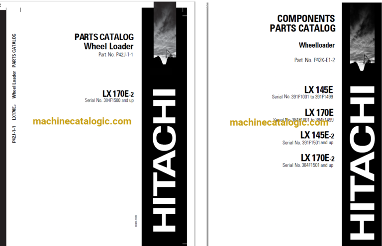 Hitachi LX170E-2 Wheel Loader Full Parts Catalog