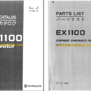 Hitachi EX1100 Excavator Full Parts Catalog