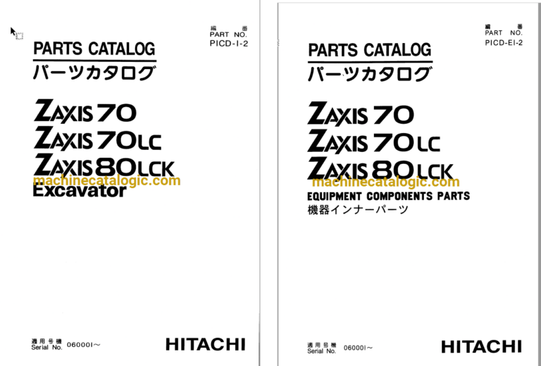 Hitachi ZX70,ZX70LC,ZX80LCN Excavator Full Parts Catalog