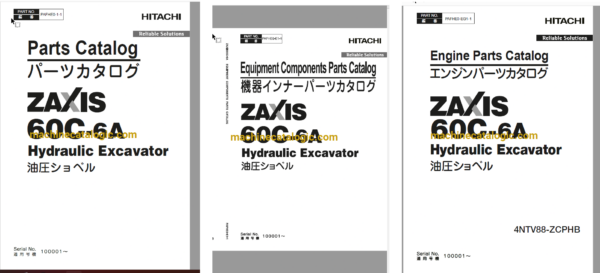 Hitachi ZX60C-6A Full Parts Catalog