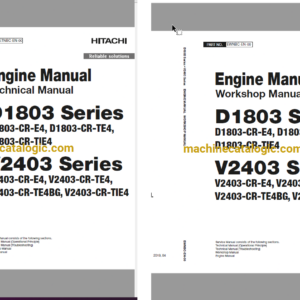 Hitachi D1803 Series, V2403 Series Technical and Workshop Engine Manual