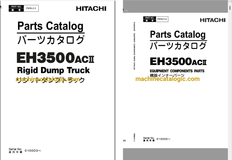 Hitachi EH3500AC2 Rigid Dump Truck Full Parts Catalog