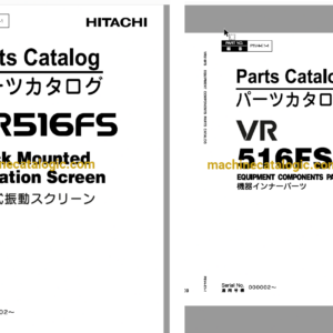 Hitachi VR516FS Track Mounted Vibration Screen Full Parts Catalog