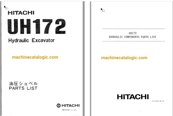 Hitachi UH172 Hydraulic Excavator Full Parts Catalog