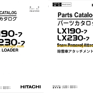 Hitachi LX190-7,LX230-7 Wheel Loader Full Parts Catalog