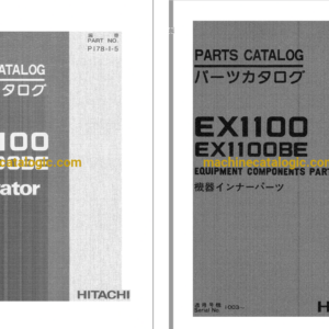 Hitachi EX1100,EX1100BE Excavator Full Parts Catalog