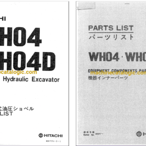 Hitachi WH04,WH04D,WH051,WH051D Wheeled Hydraulic Excavataor Full Parts Catalog