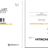 Hitachi UH181 Hydraulic Excavator Full Parts Catalog