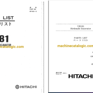 Hitachi UH181 Hydraulic Excavator Full Parts Catalog