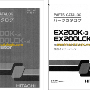 Hitachi EX200K-3,EX200LCK-3 Excavator Full Parts Catalog