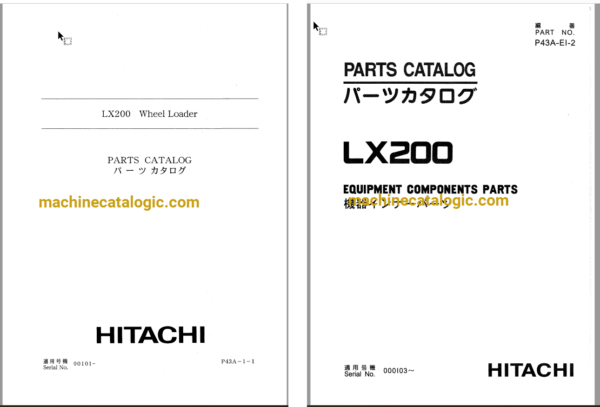 Hitachi LX200 Wheel Loader Full Parts Catalog