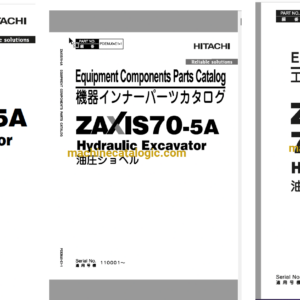 Hitachi ZX70-5A Hydraulic Excavator Full Parts Catalog