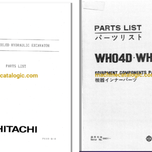 Hitachi WH04D,WH051D Wheeled Hydraulic Excavataor Full Parts Catalog