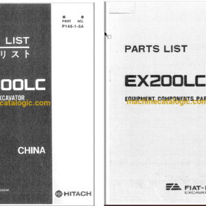 Hitachi EX200LC Hydraulic Excavator Full Parts Catalog