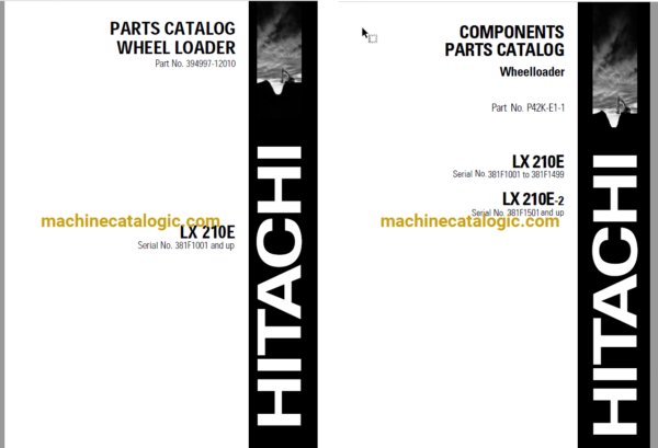 Hitachi LX200 Wheel Loader Full Parts Catalog