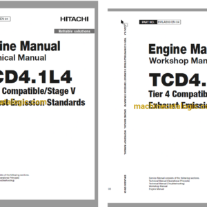 Hitachi TCD4.1L4 Engine Tier 4 Compatible Technical and Workshop Manual