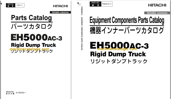 Hitachi EH5000AC-3 Rigid Dump Truck Full Parts and Engine Parts Catalog