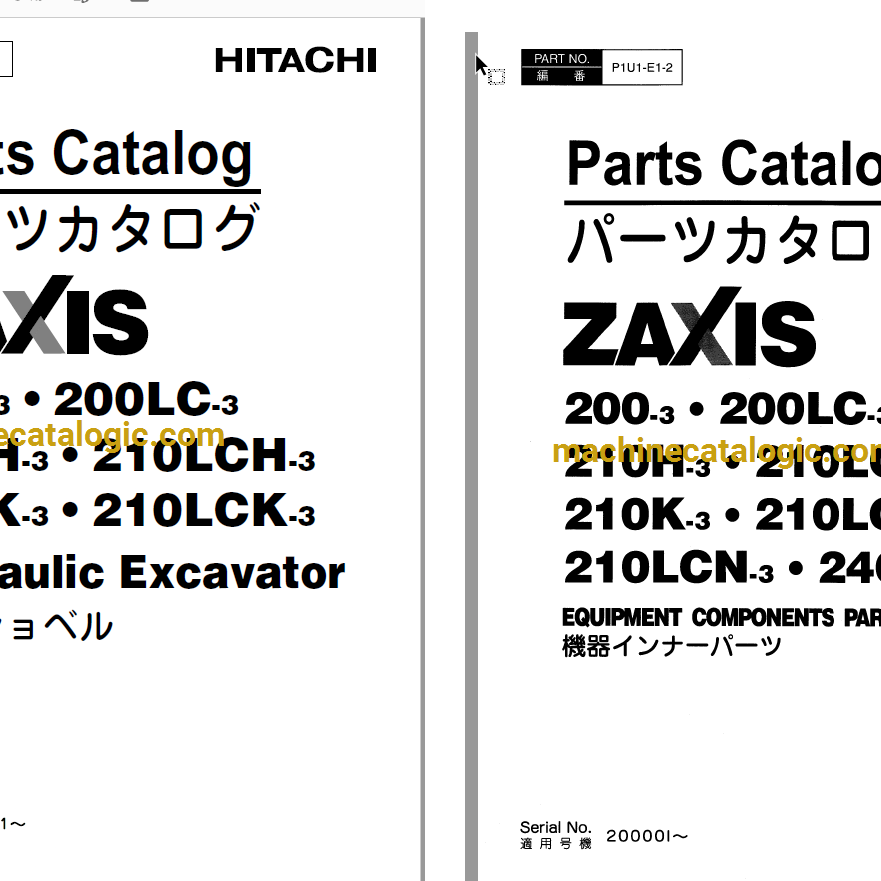 アメリカ通販ファッション Hitachi ZX200-3,200LC-3,210H-3,210LCH-3,210K-3,210LCK-3,210 ゴルフバッグ・キャディバッグ