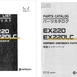 Hitachi EX220,EX220LC Hydraulic Excavator Full Parts Catalog