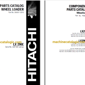 Hitachi LX290E, LX290E-1, LX290E-2 Wheel Loader Full Parts Catalog