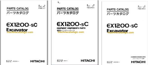 Hitachi EX1200-5C Excavator Full Parts Catalog