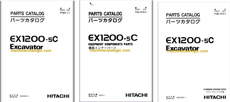 Hitachi EX1200-5C Excavator Full Parts Catalog