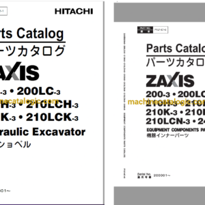 Hitachi ZX200-3,ZX200LC-3,ZX210H-3,ZX210LCH-3,ZX210K-3,ZX210LCK-3,ZX210LCN-3,ZX240N-3 Hydraulic Excavator Full Parts Catalog