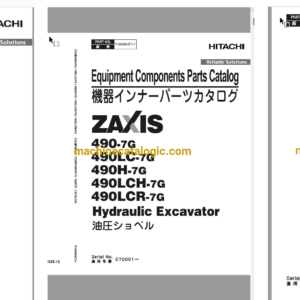 Hitachi ZX490-7G Series Hydraulic Excavator Full Parts and Engine Parts Catalog