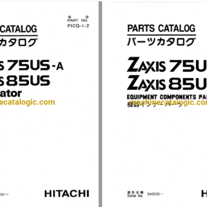 Hitachi ZX75US-A, ZX85US Excavator Full Parts Catalog