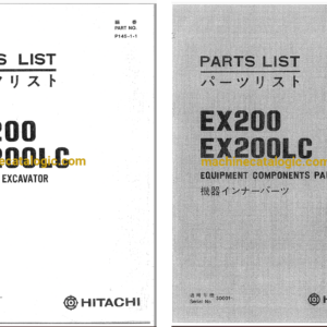 Hitachi EX200,EX200LC Hydraulic Excavator Full Parts Catalog