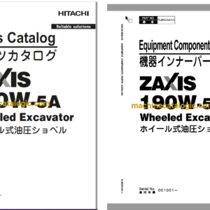 Hitachi ZAXIS190W-5A Wheeled Excavataor Full Parts Catalog