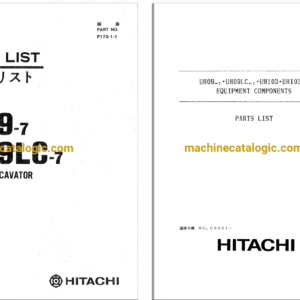 Hitachi UH09-7, UH09LC-7 Hydraulic Excavator Full Parts Catalog