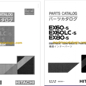 Hitachi EX60-5,EX60LC-5,EX80-5 Excavator Full Parts Catalog