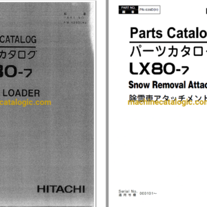 Hitachi LX80-7 Wheel Loader Full Parts Catalog