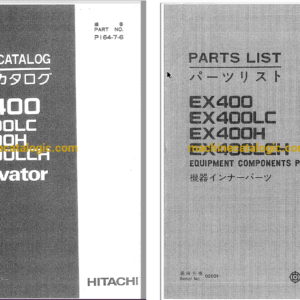 Hitachi EX400,EX400LC,EX400H,EX400LCH Excavator Full Parts Catalog