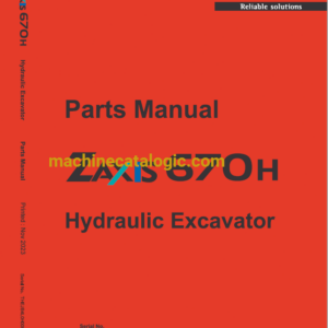 TATA Hitachi ZX670H Hydraulic Excavator Full Parts Catalog