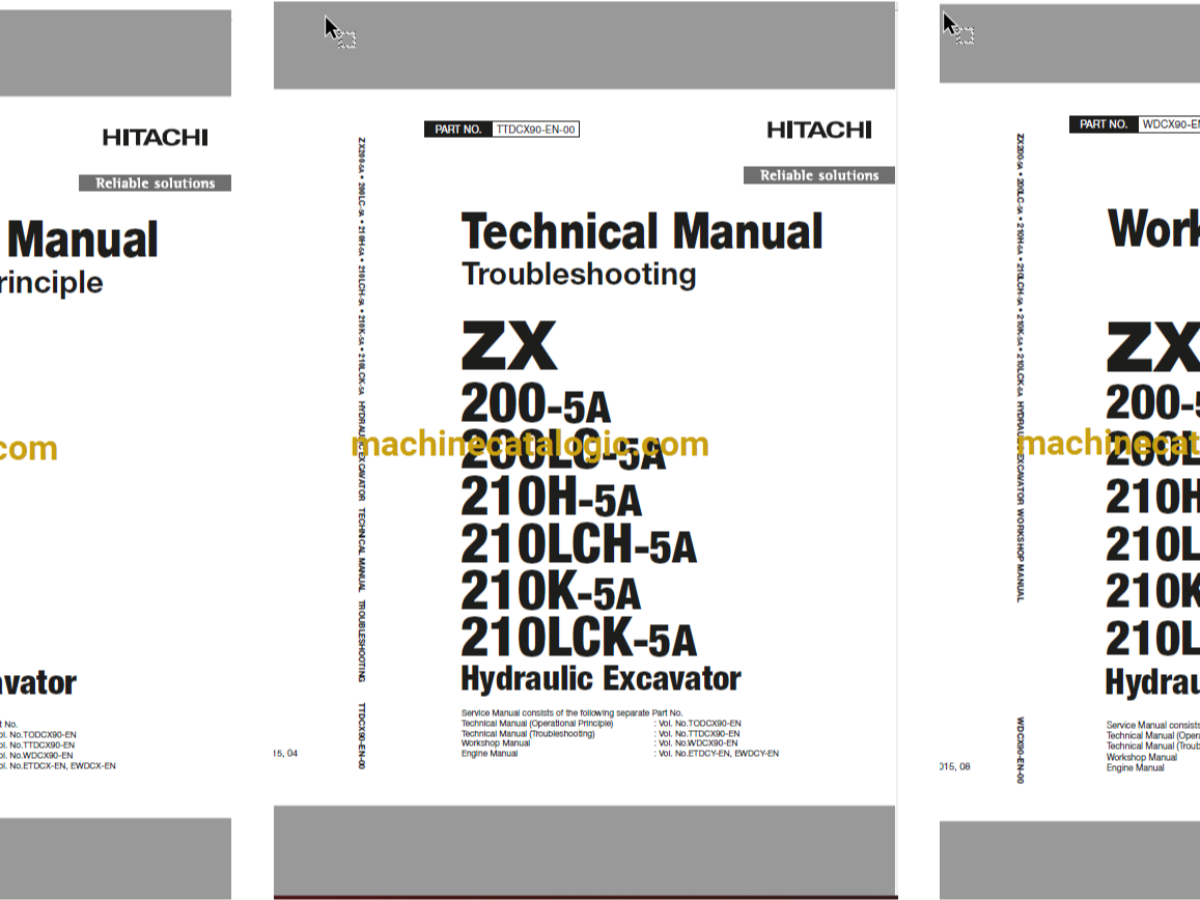 Hitachi ZX200-5A, ZX200LC-5A, ZX210H-5A, ZX210LCH-5A, ZX210K Hitachi ZX200-5A, ZX200LC-5A, ZX210H-5A, ZX210LCH-5A, ZX210K