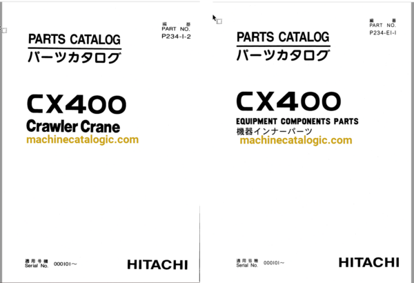 Hitachi EX200 Hydraulic Excavator Full Parts Catalog