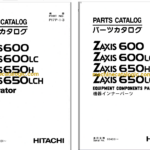 Hitachi ZX600,ZX600LC,ZX650H,ZX650LCH Excavator Full Parts Catalog