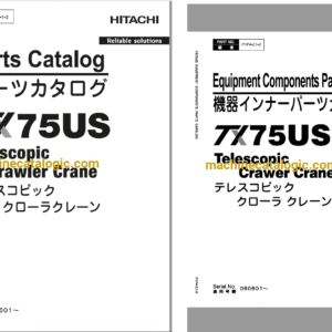 Hitachi TX75US Telescopic Crawler Crane Full Parts Catalog