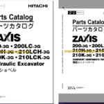 Hitachi ZX200-3G,ZX200LC-3G,ZX210H-3G,ZX210LCH-3G,ZX210K-3G,ZX210LCK-3G Hydraulic Excavator Full Parts Catalog