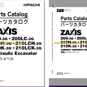 Hitachi ZX200-3G,ZX200LC-3G,ZX210H-3G,ZX210LCH-3G,ZX210K-3G,ZX210LCK-3G Hydraulic Excavator Full Parts Catalog