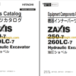 Hitachi ZX250-7, ZX260LC-7 Hydraulic Excavator Full Parts Catalog