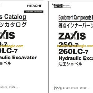 Hitachi ZX250-7, ZX260LC-7 Hydraulic Excavator Full Parts Catalog