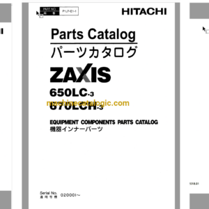 Hitachi ZX650LC-3,ZX670LCH-3 Hydraulic Excavator Full Parts and Engine Parts Catalog